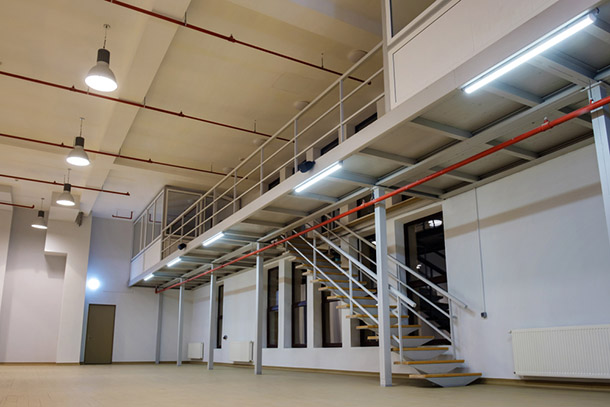 Interior of a large empty room