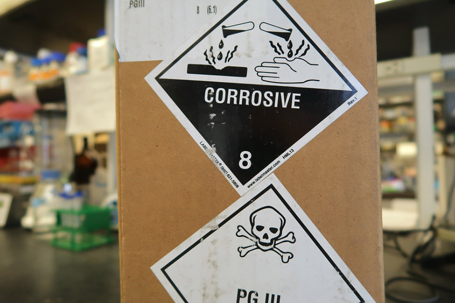 corrosive and hazardous contents