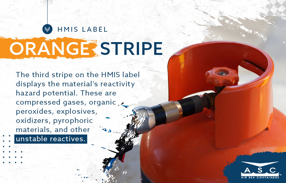 hmis label orange stripe