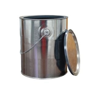 1 Gallon Unlined Metal Paint Cans w/ Lid + Ear & Handle