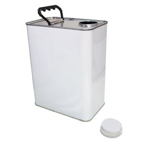 1 Gallon F-Style 42 REL White Ext. Unlined Int. Version #2 IT w/ Plastic Handle & White Cap