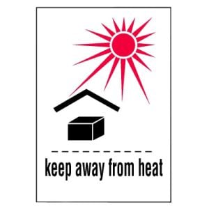 Keep Away from Heat Label