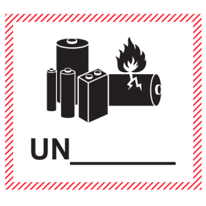 Lithium ION/Metal Battery Blank UN Label, Roll of 500