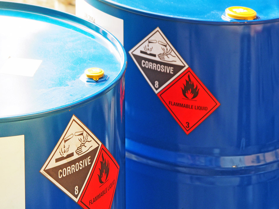 close shot of blue barrels