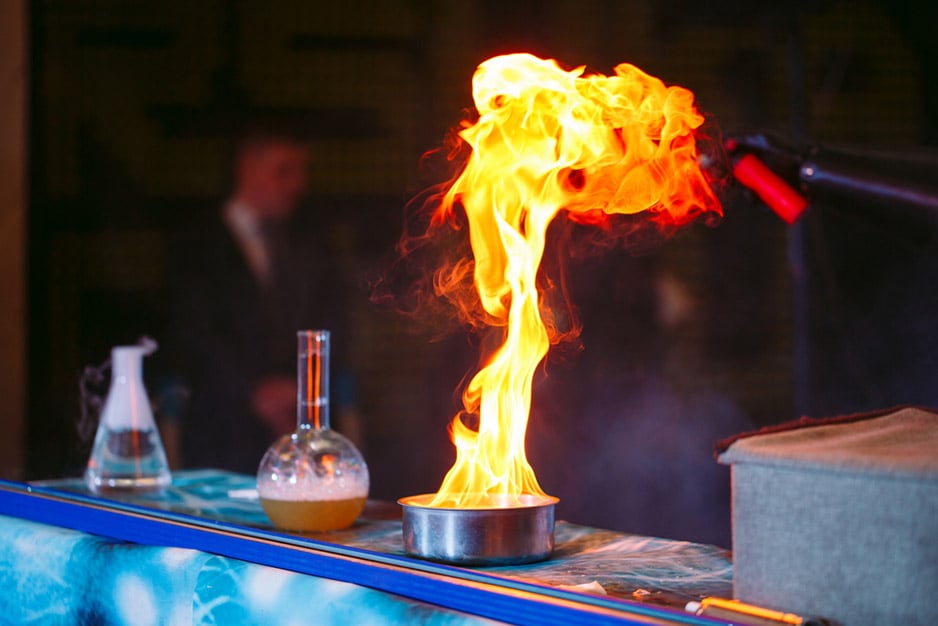 explosion during an experiment