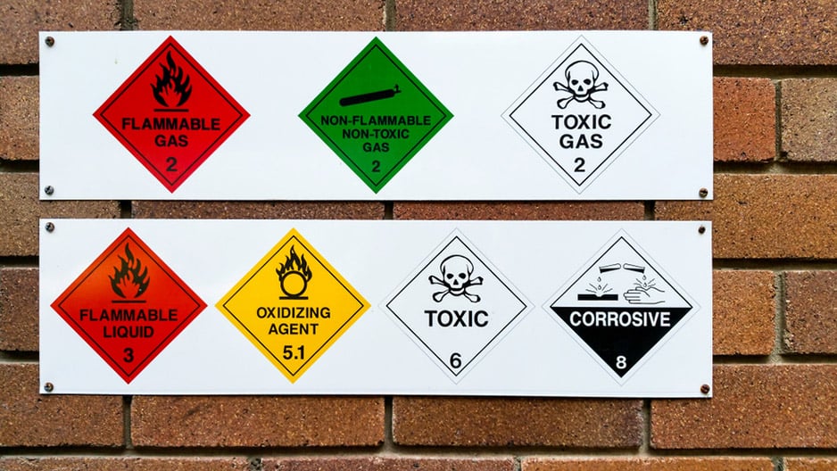 flammable nonflammable toxic corrosive oxidizing