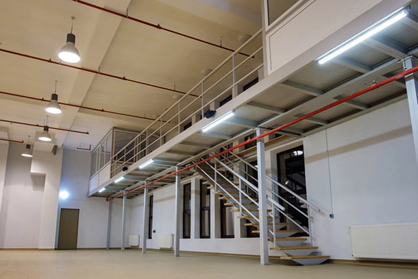 Interior of a large empty room