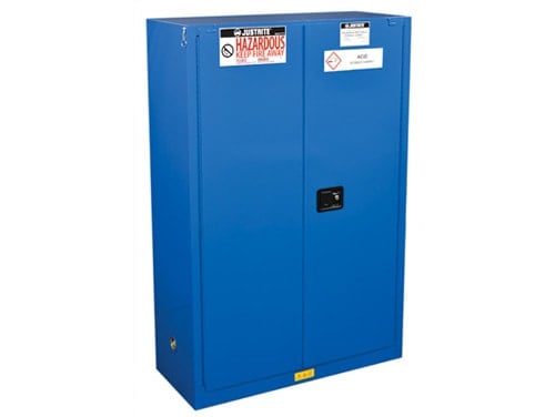 22 Gal Yellow Flammable Cabinet, Under Counter, 2 Self-Close Doors, 892320