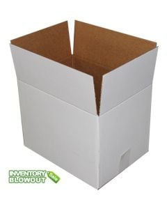 Single Wall Corrugated White 1,400 Box (18-5/8" x 13-5/8" x 13-5/8") 200# - Inventory Blowout