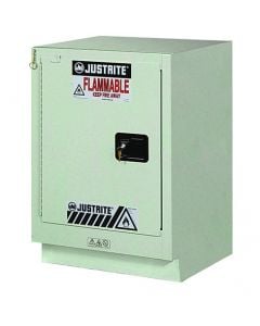 ChemCor® Under Fume Hood Corrosives/Acids Safety Cabinet, Cap. 15 gal, 1 shelf, 1 m/c lft door, Silver.
