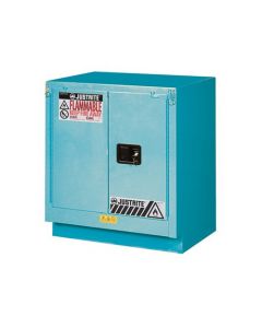 ChemCor® Under Fume Hood Corrosives/Acids Safety Cabinet, Cap. 19 gal., 1 shelf, 2 s/c doors, Blue.