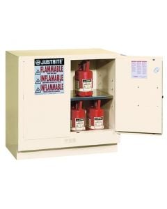 Sure-Grip® EX Undercounter Flammable Safety Cabinet, Cap. 22 gallons, 1 shelf, 2 mc doors, White.