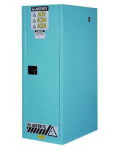 Sure-Grip® EX Deep Slimline Corrosives/Acid Safety Cabinet, Cap. 54 gal., 3 shlvs, 1 m/c door, Blue.