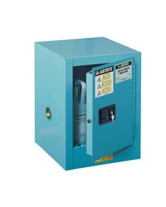 Sure-Grip® EX Countertop CorrosivesAcid Steel Safety Cabinet, Cap. 4 gal., 1 shlf, 1 mc dr, Blue.