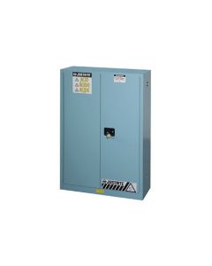Sure-Grip® EX Corrosives/Acid Steel Safety Cabinet, Cap. 45 gal., 2 shelves, 2 m/c doors, Blue.