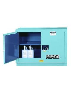 ChemCor® Under Fume Hood Corrosives/Acids Safety Cabinet, Cap. 31 gal., 1 shelf, 2 m/c doors, Blue.