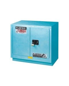 ChemCor® Under Fume Hood Corrosives/Acids Safety Cabinet, Cap. 23 gal., 1 shelf, 2 m/c doors, Blue.