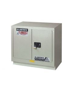ChemCor® Under Fume Hood Corrosives/Acids Safety Cabinet, Cap. 23 gal., 1 shelf, 2 m/c doors, Silver.