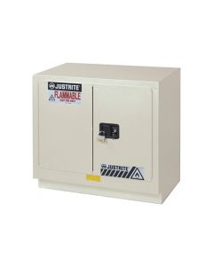 ChemCor® Under Fume Hood CorrosivesAcids Safety Cabinet, Cap. 23 gal., 1 shelf, 2 mc doors, LtNu.