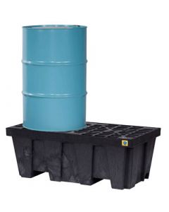 Justrite® 2 Drum EcoPolyBlend Spill Control Pallet, No Drain