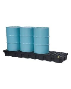Justrite® 4 Drum EcoPolyBlend Spill Control Pallet (In-Line), No Drain