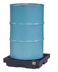 Justrite® 1 Drum EcoPolyBlend Spill Control Accumulation Center, Black