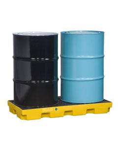 2 Drum EcoPolyBlend Spill Control Accumulation Center, Yellow