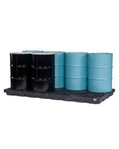Justrite® 8 Drum EcoPolyBlend Spill Control Accumulation Center, Black