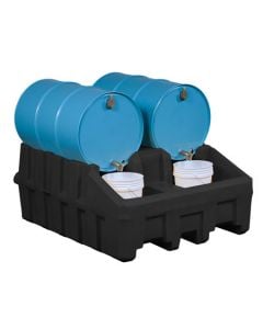 Justrite® Base Module, EcoPolyBlend Drum Management System, Black