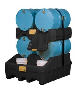 Justrite® Stack Module, EcoPolyBlend Drum Management System, Black