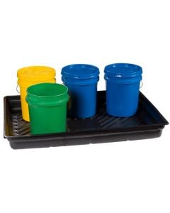 Justrite® 29 Gallon EcoPolyBlend Spill Control Trays, 47"x33"x5.5" in.