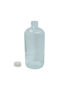Clear Boston Round Glass 32oz Bottle