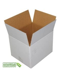 Single Wall Corrugated White 400 Box (14-1/4" x 12-1/4" x 10-3/4") 200# - Inventory Blowout