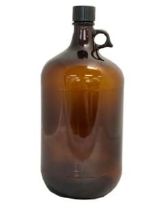 4L (1.05 gal / 135 oz)  Amber Glass Jug