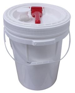 5 Gallon HDPE UN Certified Pail with Twist Off Lid and Grip Handle