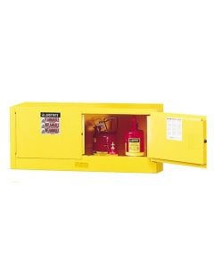 Cap. 12 gallons, 2 manual-close doors, Yellow. Sure-Grip® EX Piggyback Flammable Safety Cabinet