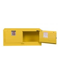 Sure-Grip® EX Piggyback Flammable Safety Cabinet, Cap. 12 gallons, 2 self-close doors, Yellow.