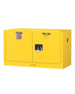 Sure-Grip® EX Piggyback Flammable Safety Cabinet, Cap. 17 gallons, 1 shelf, 2 m/c doors, Yellow.