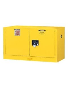 Sure-Grip® EX Piggyback Flammable Safety Cabinet, Cap. 17 gallons, 1 shelf, 2 s/c doors, Yellow.