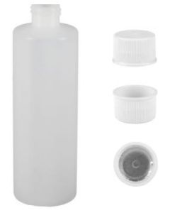 8 oz HDPE Cylinder Plastic Bottle (Natural)
