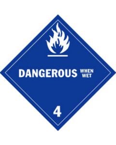 Dangerous When Wet Placard