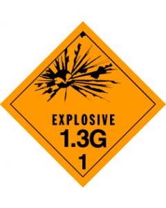 Explosives 1.3G Placard