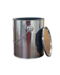1 Gallon Unlined Metal Paint Cans w/ Lid + Ear & Handle