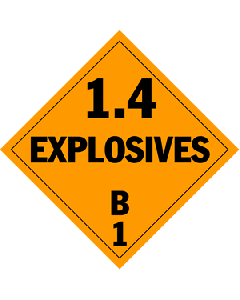 Explosives 1.4B Placard
