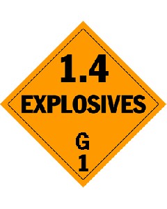 Explosives 1.4G Placard