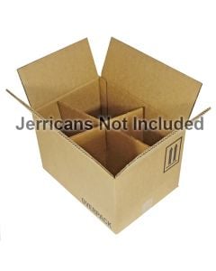 4 x 5 Liter (1.32 Gallon) UN Rated Jerrican Overpack Box (Box & Partitions Only)  
