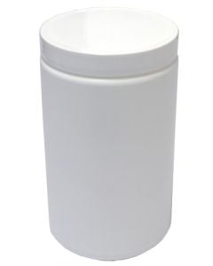 1L / 32oz White Plastic HDPE Bottle w/ 89/400 cap