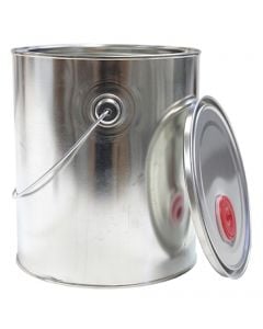 1 Gallon Unlined Metal Paint Cans w/ Spout Lid + Ear & Handle