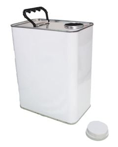 1 Gallon F-SYLE 42 REL White Ext. Unlined Int. Version #2 IT w/ Plastic Handle & White Cap