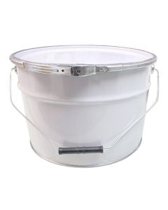 3.17GAL/12L TAPERED STEEL PAIL WHITE/PLAIN 305d UN/Y1.6